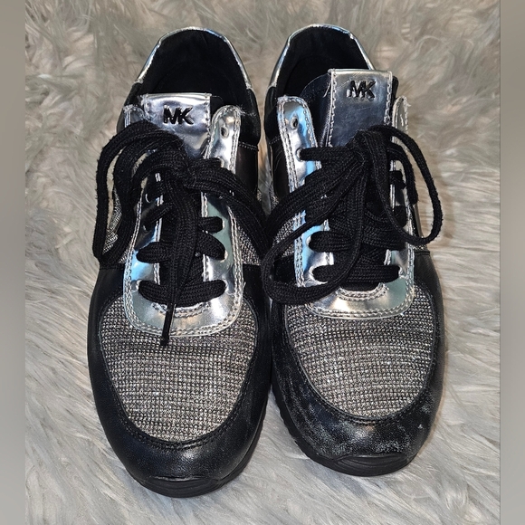 Michael Kors Allie Glitter Chain-Mesh Sneaker 7.5 - Picture 3 of 10
